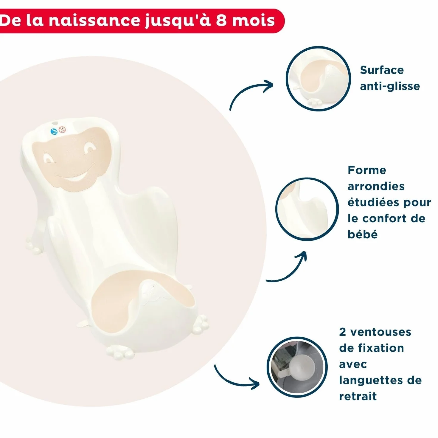 Anneau THERMOBABY de bain babycoon Transat Marron glacé
