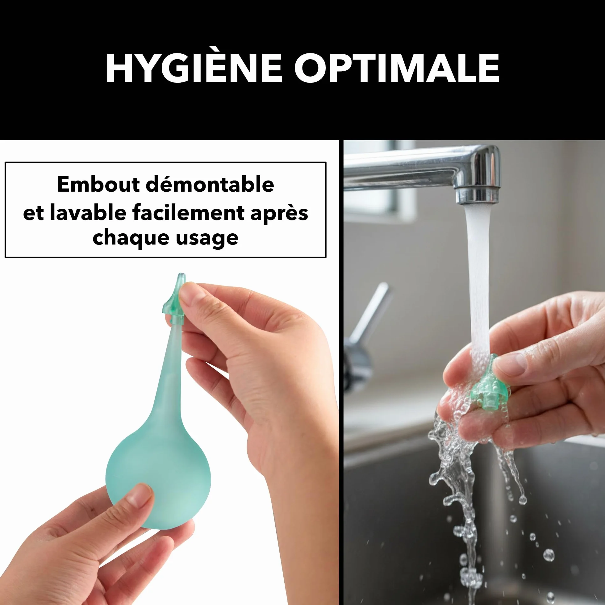 Poire Lavement Oreilles 75ml Haute Précision - Seringue Auriculaire Souple pour Nettoyage du Cérumen