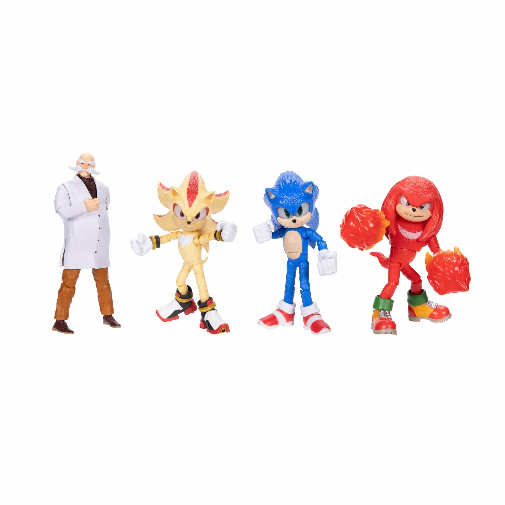 Sonic 3 Le Film Figurine Articulée Sonic avec Émeraude 12,7 cm 20 Articulations Jouet Collection Jeux Vidéo