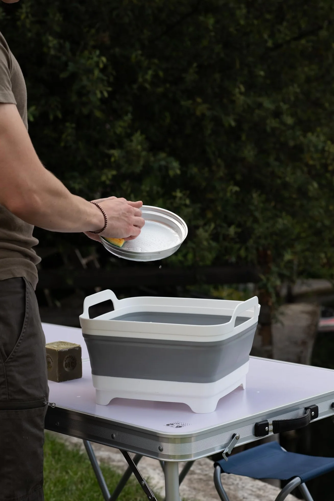 C.A.O. Bassine rétractable 9 litres Polypropylène/TPR 32,5x38,5x18 cm (dépliée) 7 cm (pliée)