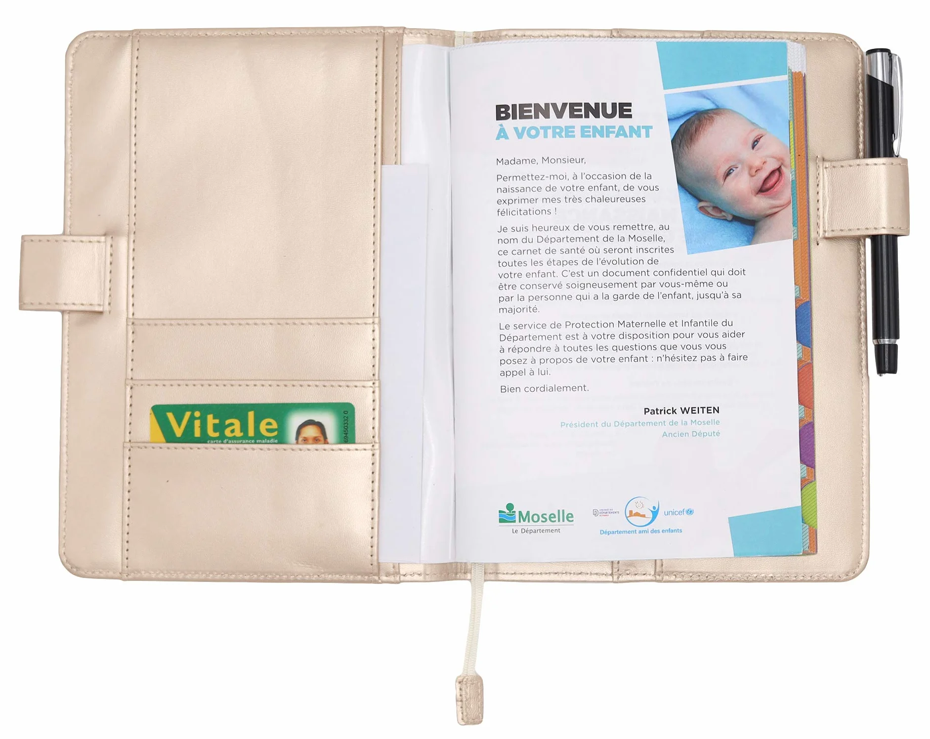 Protège Carnet De Santé Français Format A5 15x21 cm Rabats Ordonnances Documents Beige