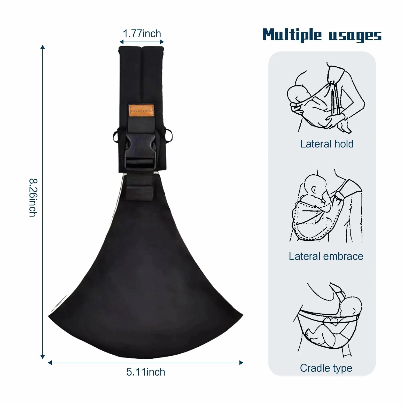 Koala Babycare Baby Carrier Physiologique Porte Bebe Réglable Léger Respirant 0-36 Mois Noir