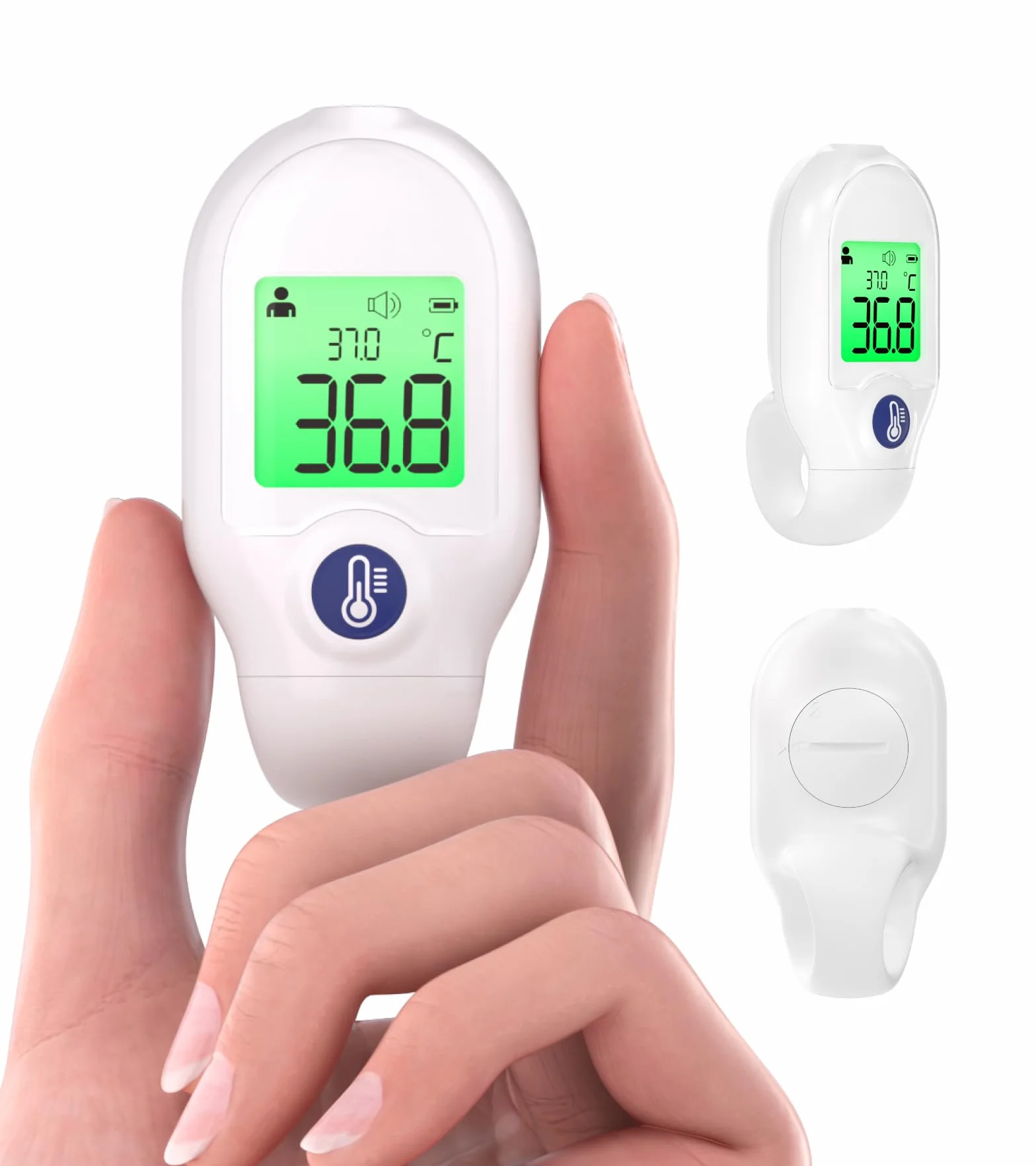Thermomètre Frontal Bébé Sans Contact Mesure Instantanée Multifonction 3 en 1