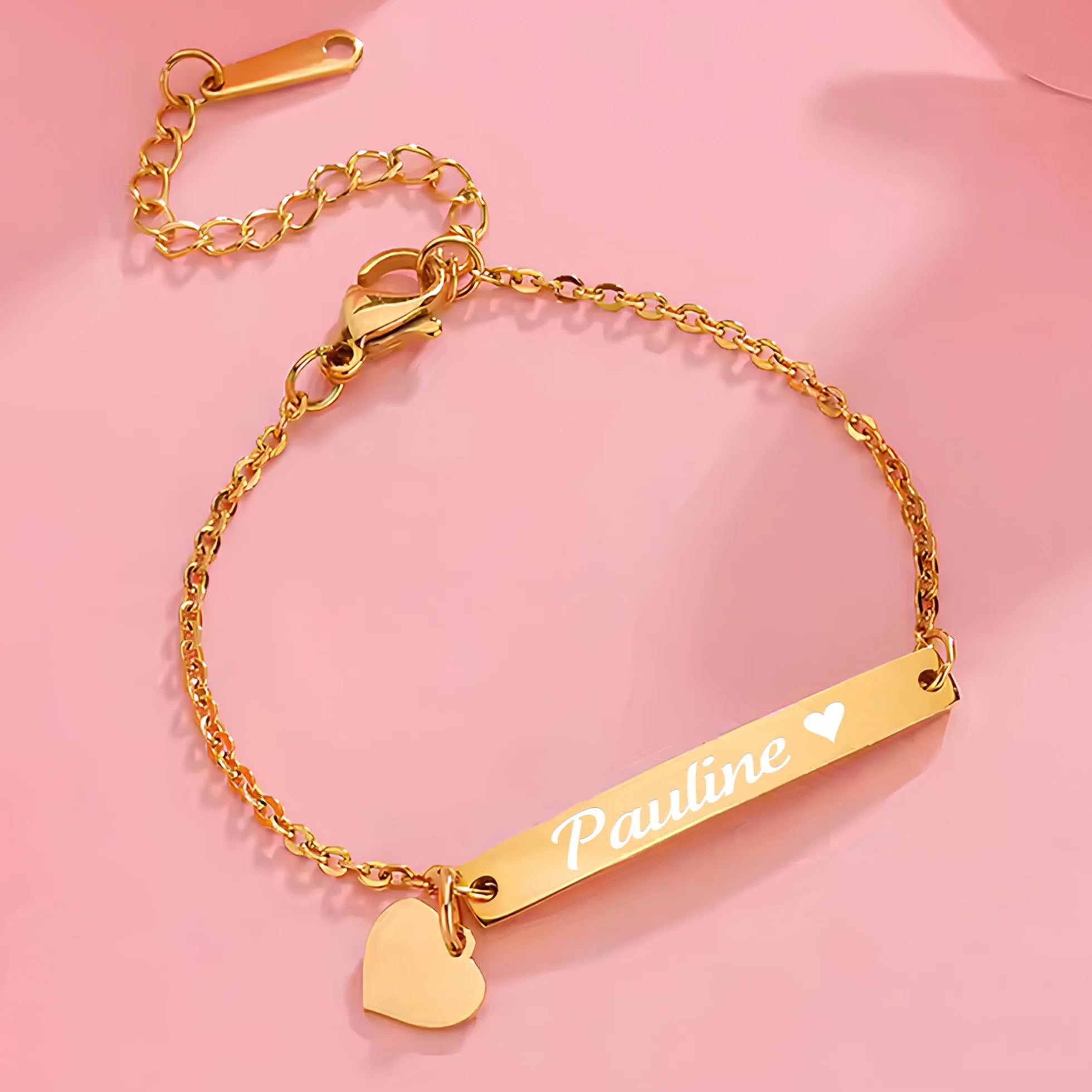 Gourmette bébé personnalisable bracelet enfant prénom gravé doré argenté cadeau naissance baptême