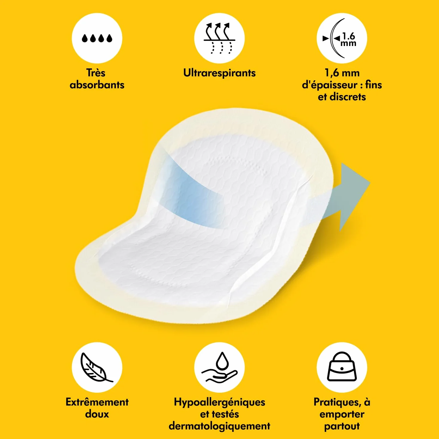 Medela coussinets d'allaitement ultrarespirants absorbants discrets lot de 120