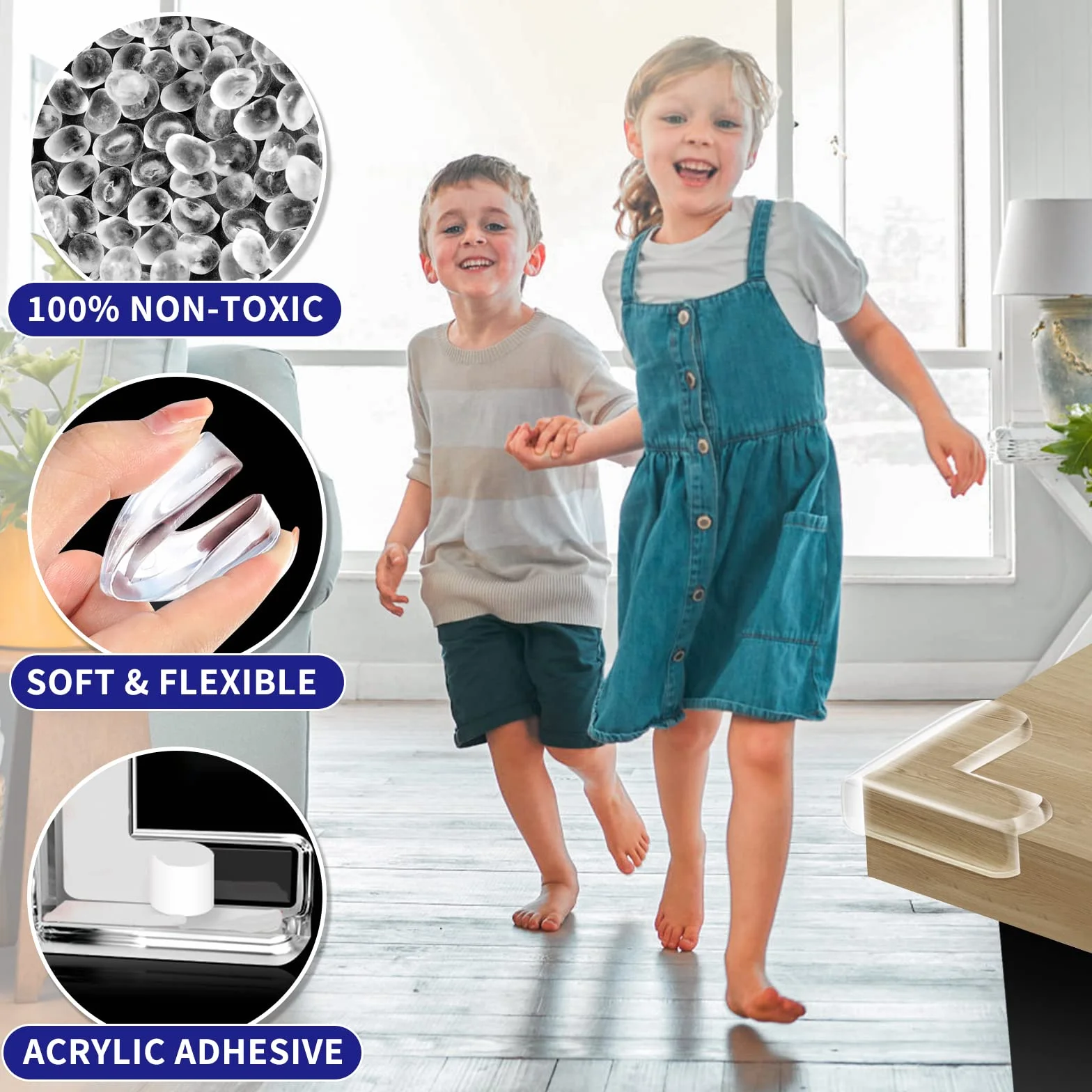 Protection Coin de Table Bébé 16 PCS Transparent Protege Angle Meuble