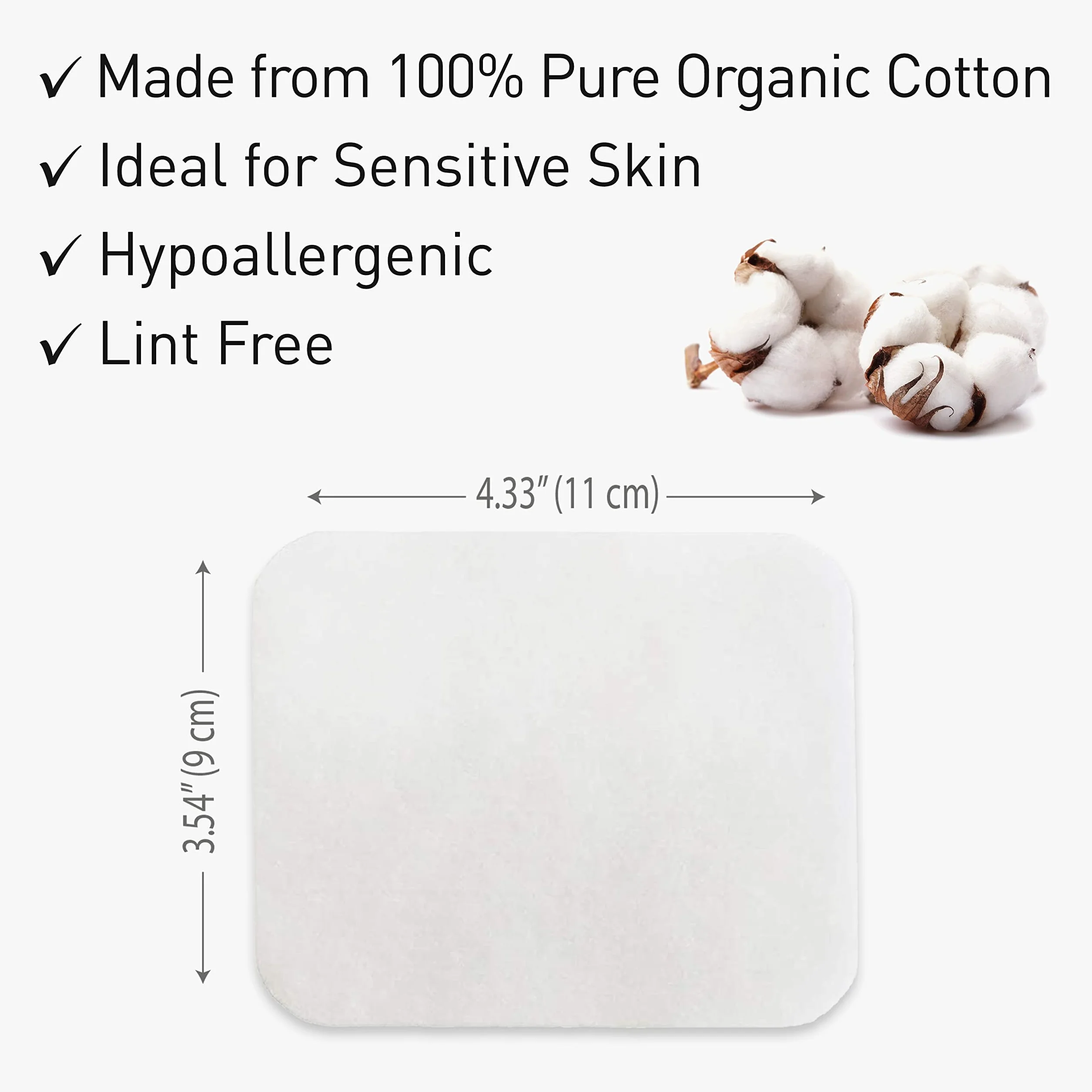 DESTALYA Lingettes Jetables Coton Bébé Peaux Sensibles Cotons Bio 360