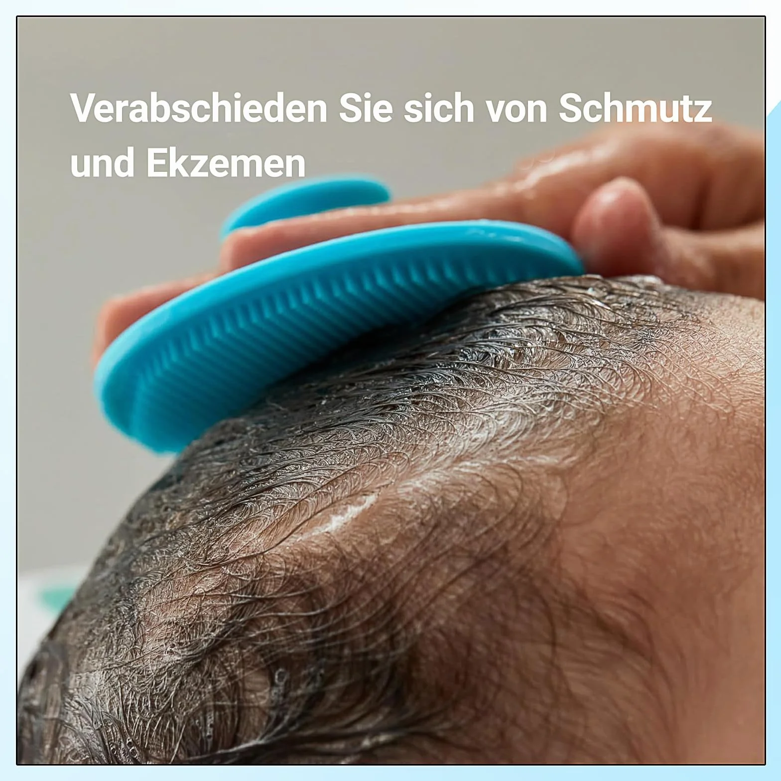 Brosse de bain bébé silicone set 3 brosses massage exfoliante peau sèche croûtes langes eczéma bleu vert rose