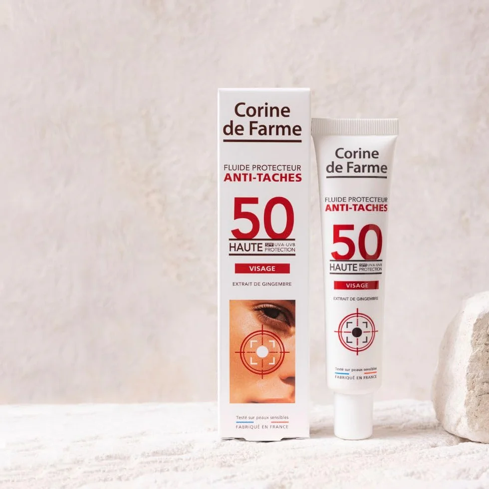Corine de Farme Fluide Protecteur Solaire Anti-Taches SPF 50 Haute Protection UVA/UVB 40 ml