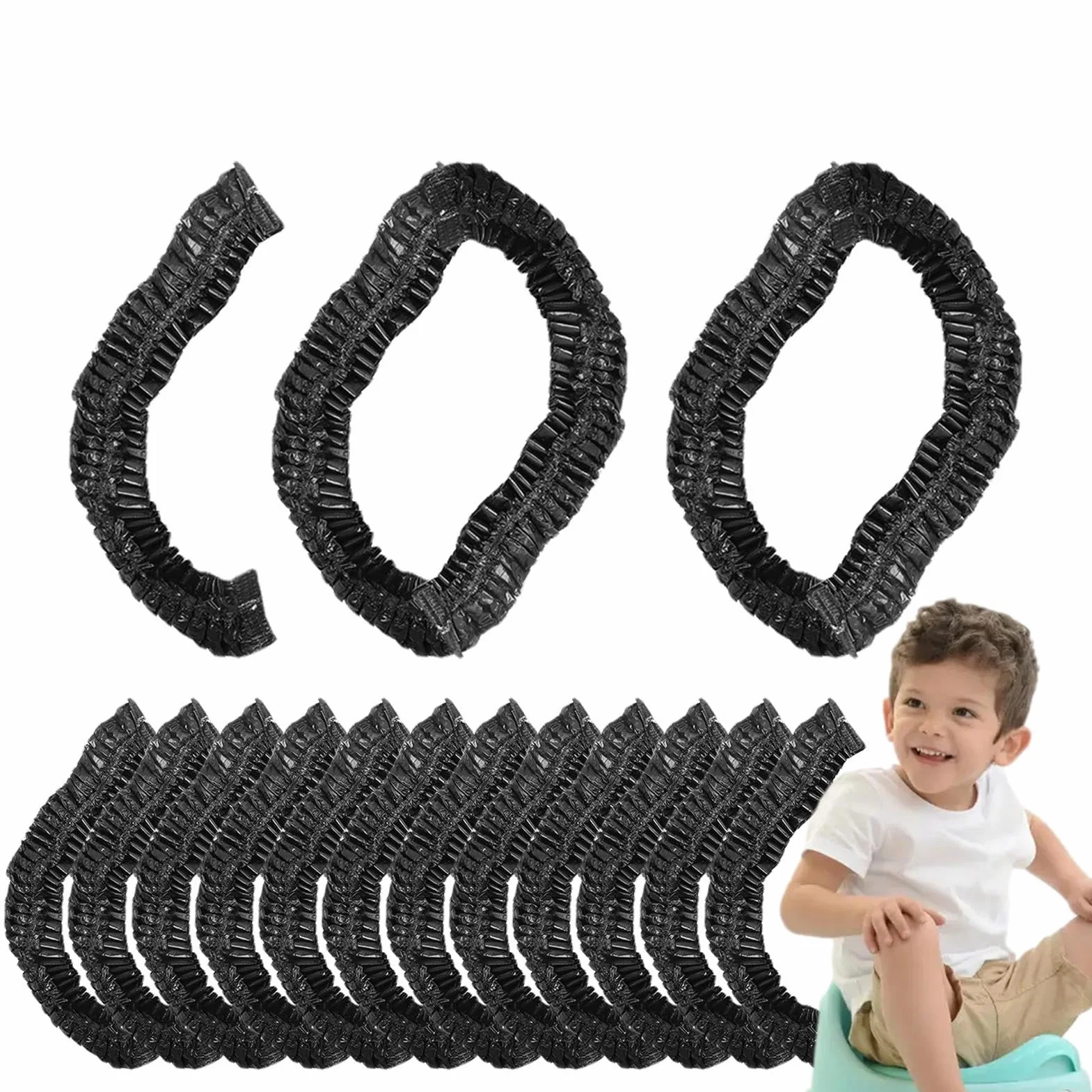 Sacs de toilette imperméables pour bébé - Lot de 100 - Extra larges et épais - Résistant aux odeurs - Rangement hygiénique