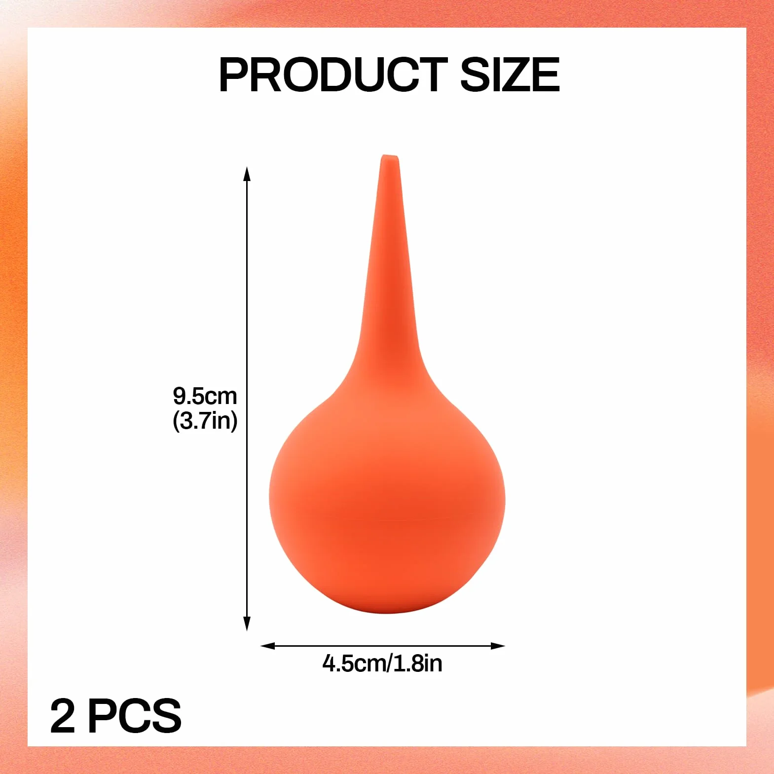 Poire Oreille Lavement Oreilles Doux Seringue Nettoyage Oreille Rouge 60 ML