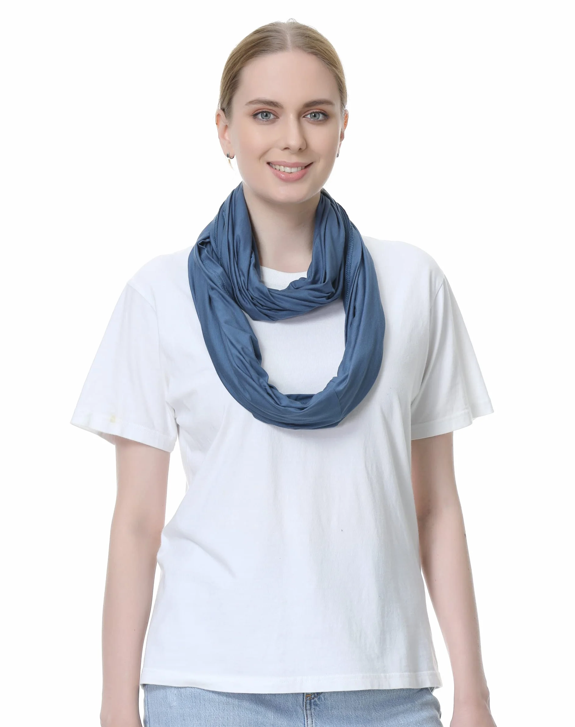 NeoTech care Écharpe d'allaitement pour bébé Couverture large Allaiter en privé bleue