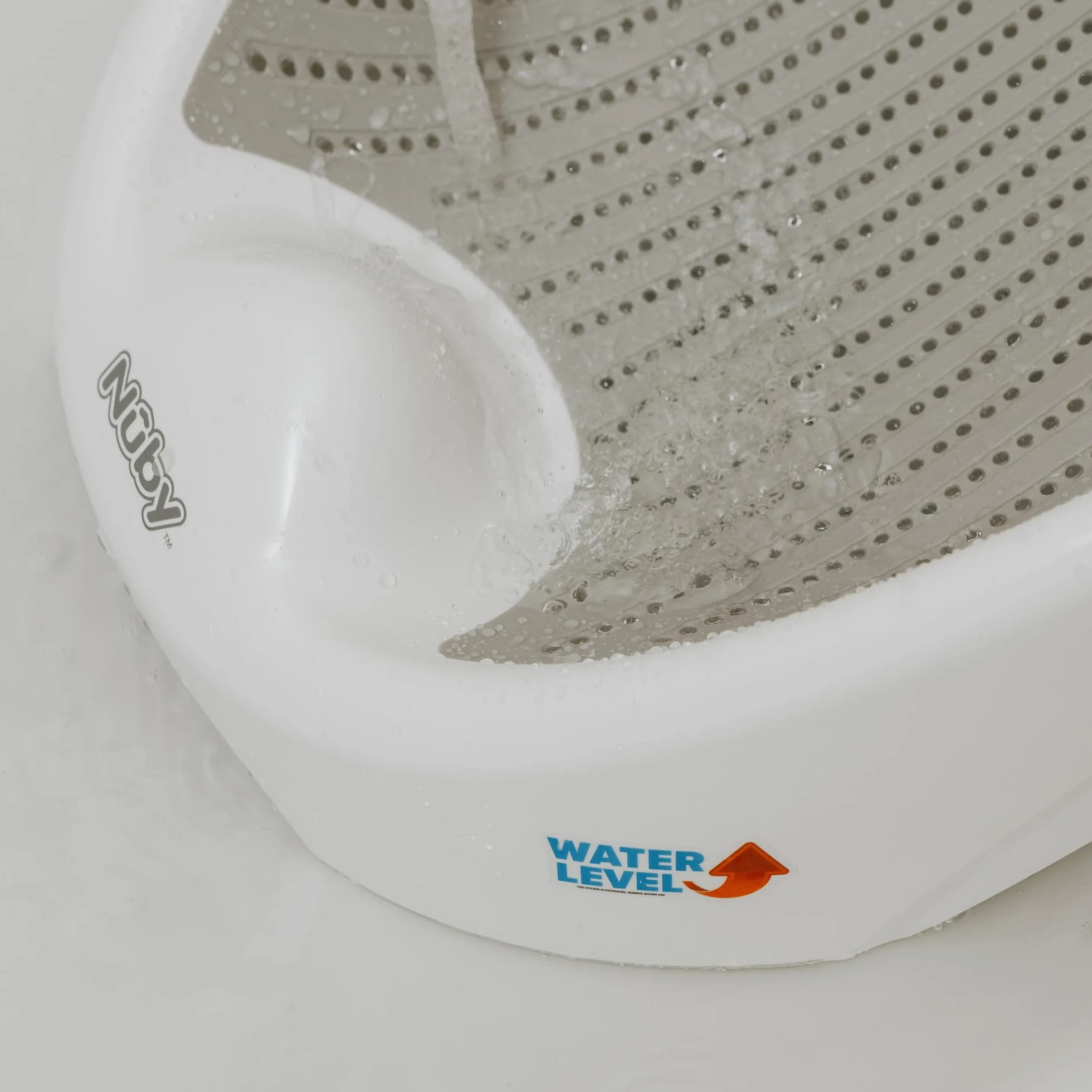 Nuby Transat de Bain Nouveau-né Ergonomique Antidérapant Blanc
