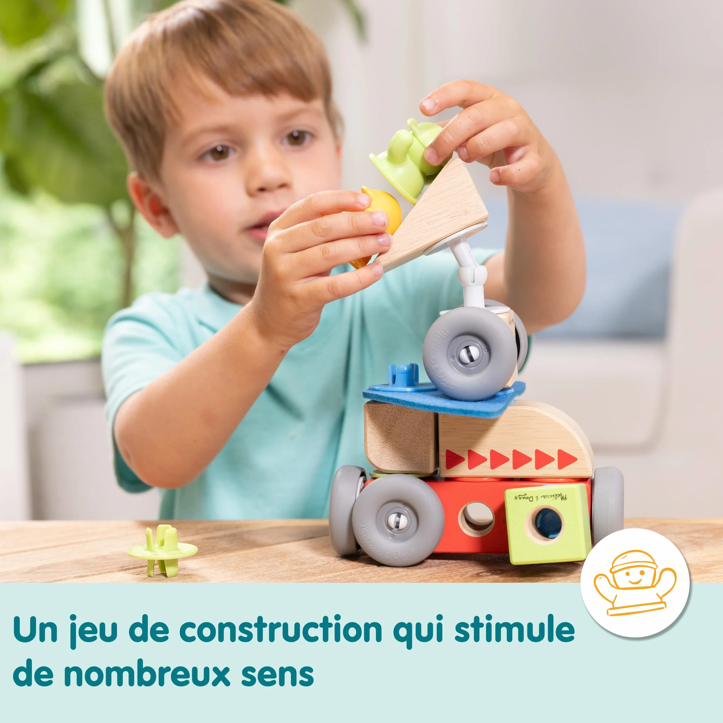 Melissa & Doug Blockables Véhicules 54 Pièces Puzzle Enfant Jouet En Bois Montessori