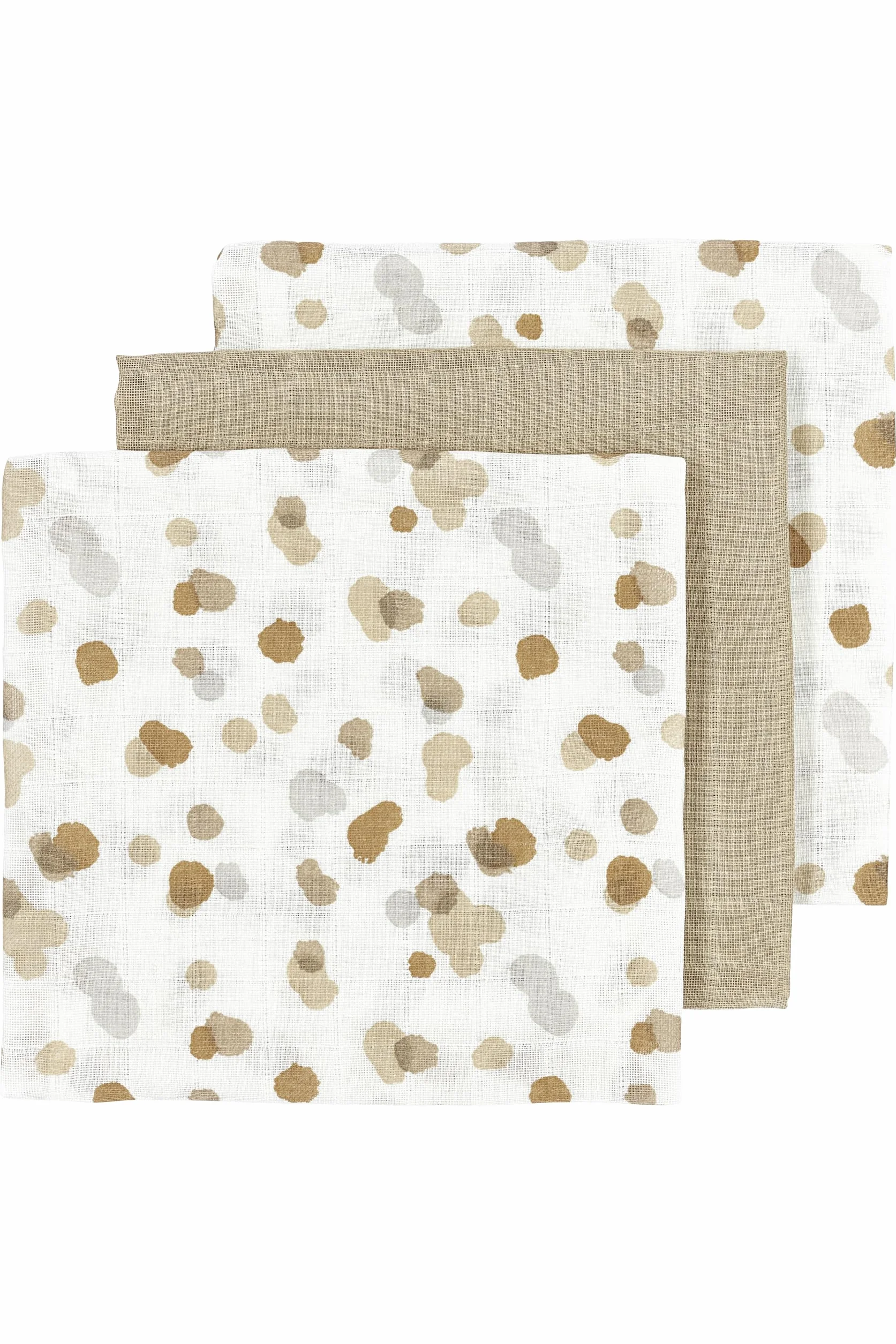 Meyco Baby Chiffons de Mousseline 3 pièces 100% Coton Sable