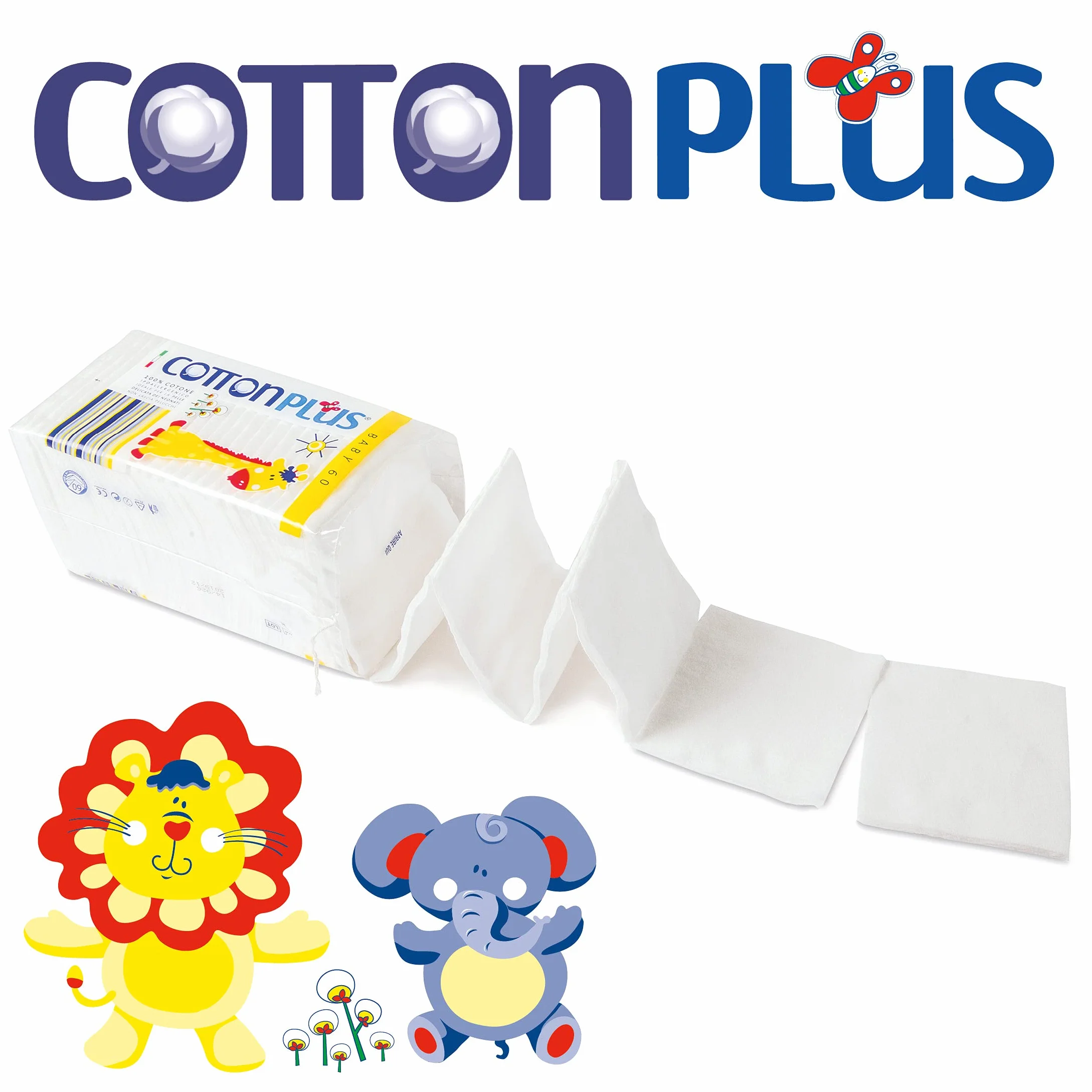 Cotton Plus Bébé hydrophile Coton 60 pièces
