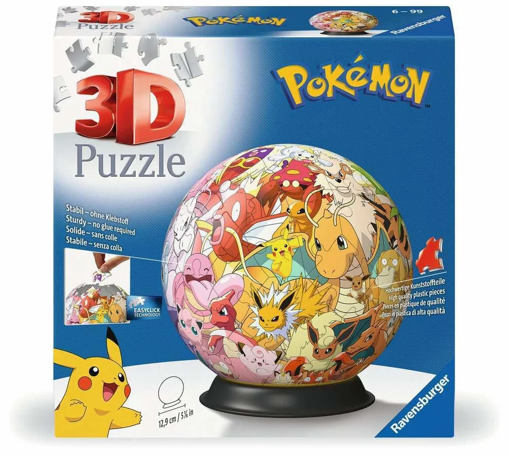Ravensburger Puzzle 3D Ball Pokémon 72 pièces 13 cm 11595