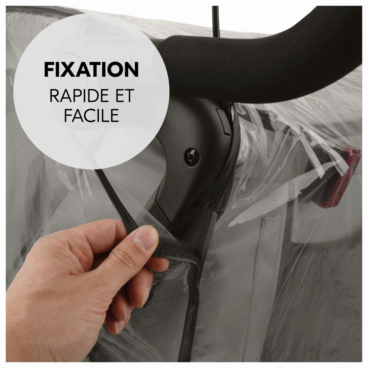 Hauck Habillage Pluie pour Remorque Vélo Enfant Bike N Walk Duo – Protection Imperméable avec Aération et Bandes Réfléchissantes, Pliable