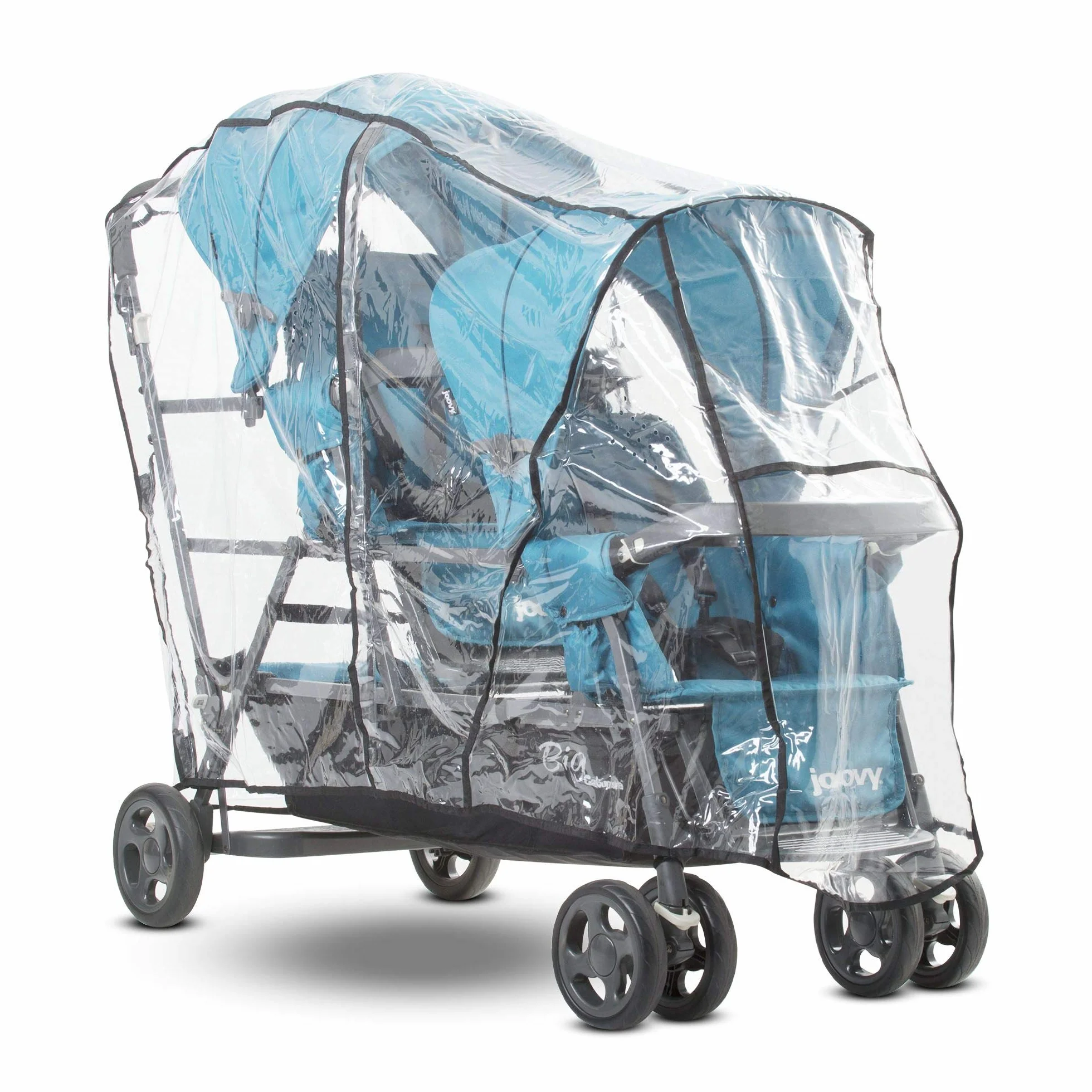Joovy Big Caboose Housse de pluie triple pour poussette Transparent