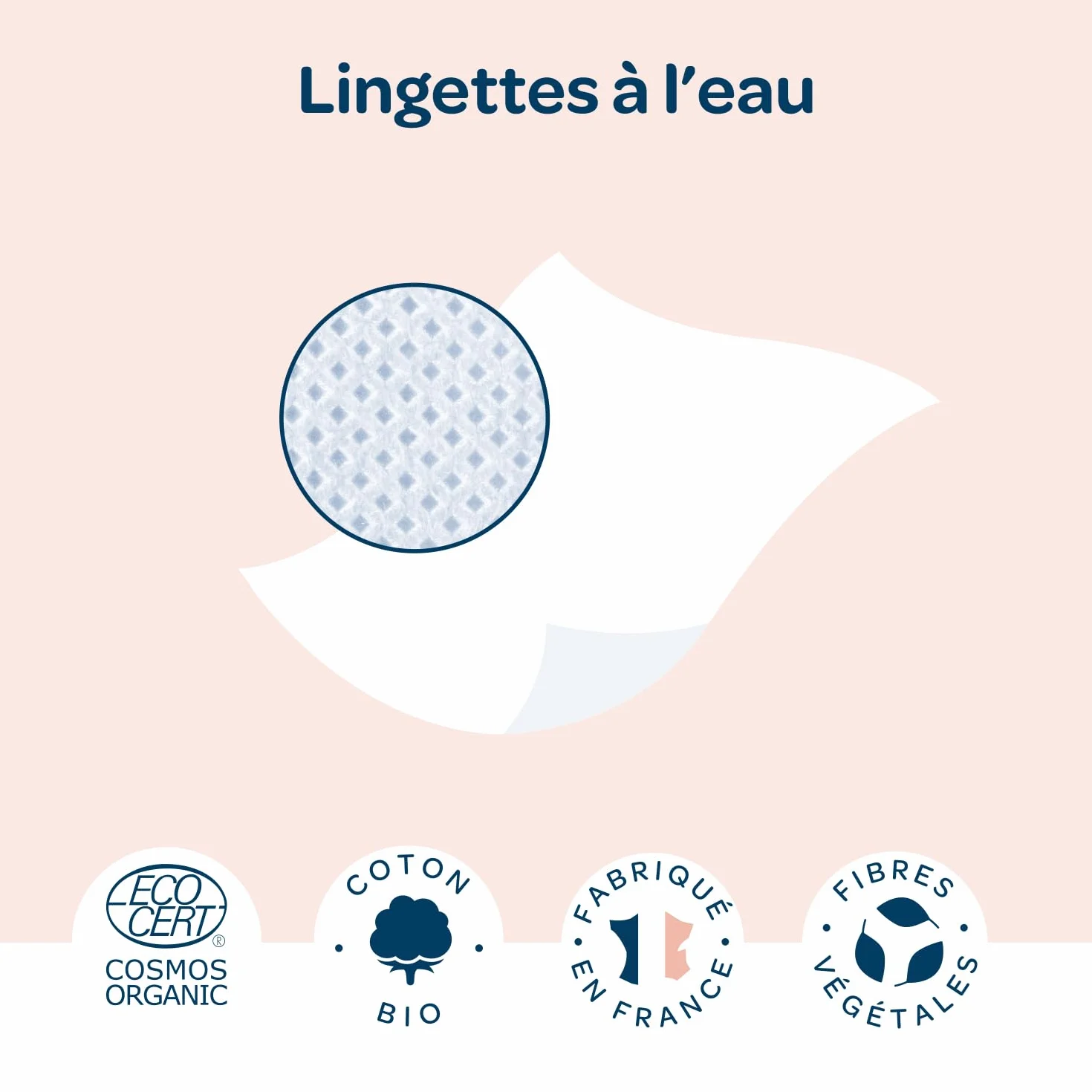 BIOLANE Lingette à l'eau Pocket BIO 15 Lingettes Naturelles 99% Eau Bébé Peaux Sensibles