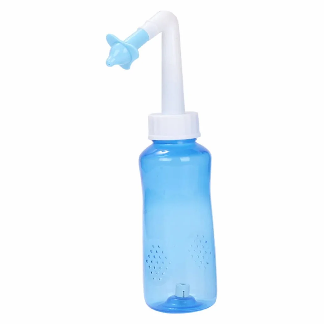 Kit de Rinçage des Sinus Bouteille Nettoyeur Lavage du Nez Irrigation Nasale pour Enfant Adulte