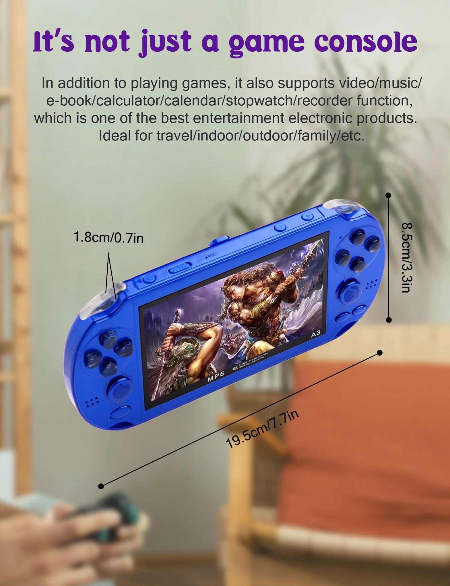 Console de Jeux vidéo 4,3 Po 8 Go 2100 Jeux gratuits Portable Vidéo/Musique Ebook Sortie TV