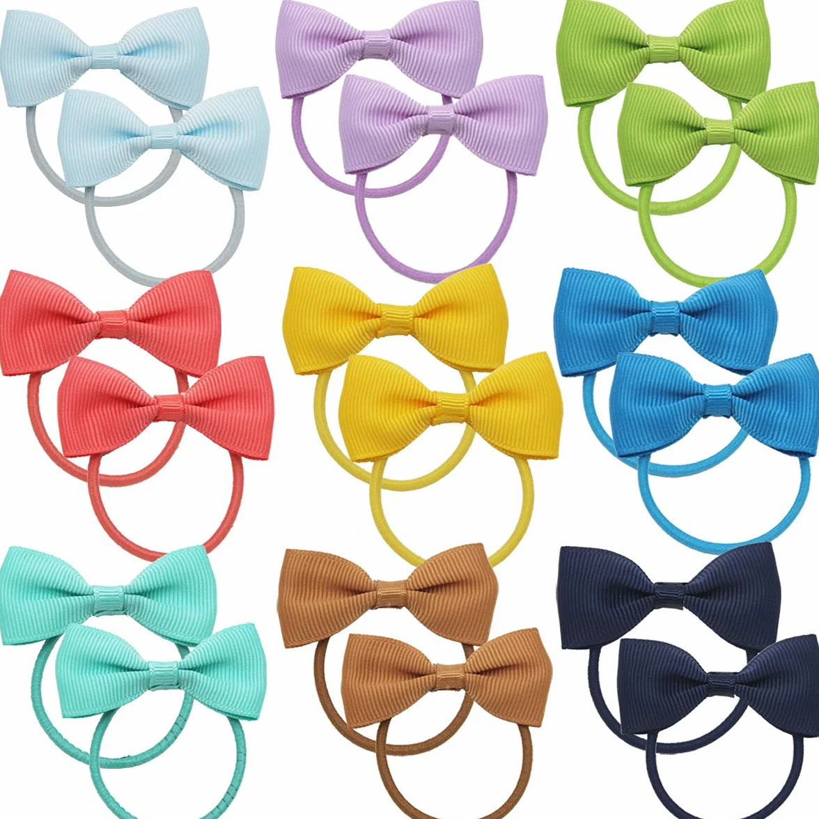 Mini Rubans à cheveux bébé fille 4,4 cm - Nœuds gros-grain élastiques enfants tout-petits