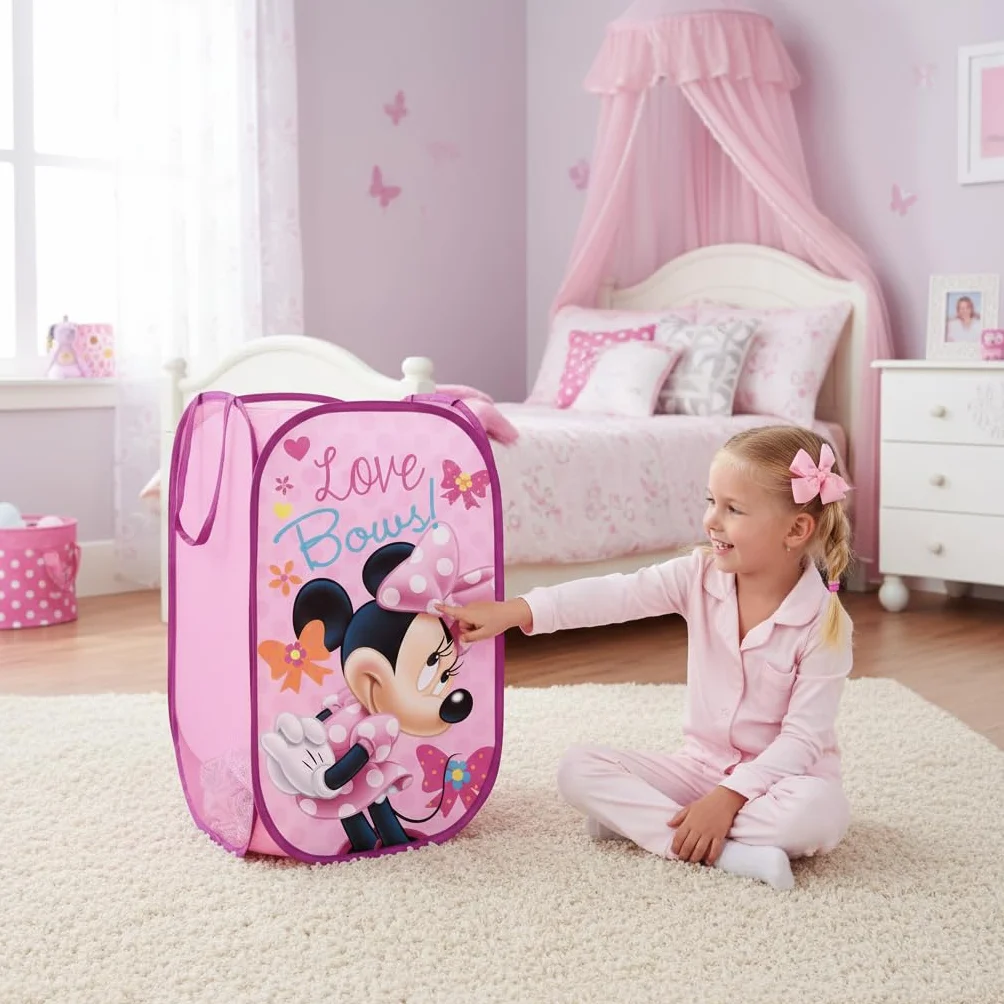 Panier pliable Minnie Mouse Disney 36x36x58 cm rangement jouets vêtements