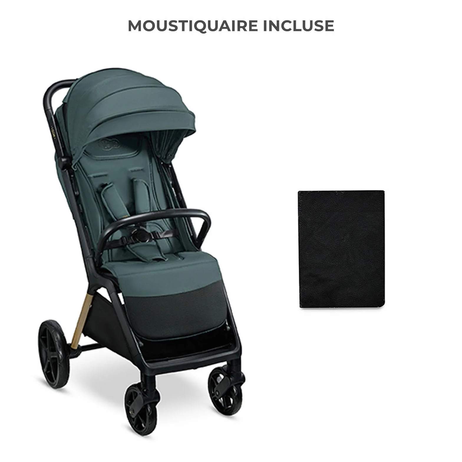Kinderkraft LOOM Poussette compacte et légère, pliage automatique, jusqu’à 22 kg, Vert
