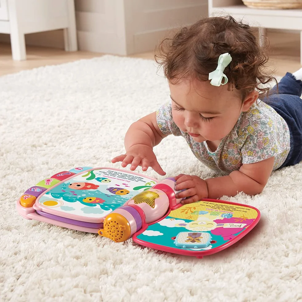 VTech Super Livre Enchanté des Baby Loulous Rose Livre interactif Bébé 6-36 Mois Français