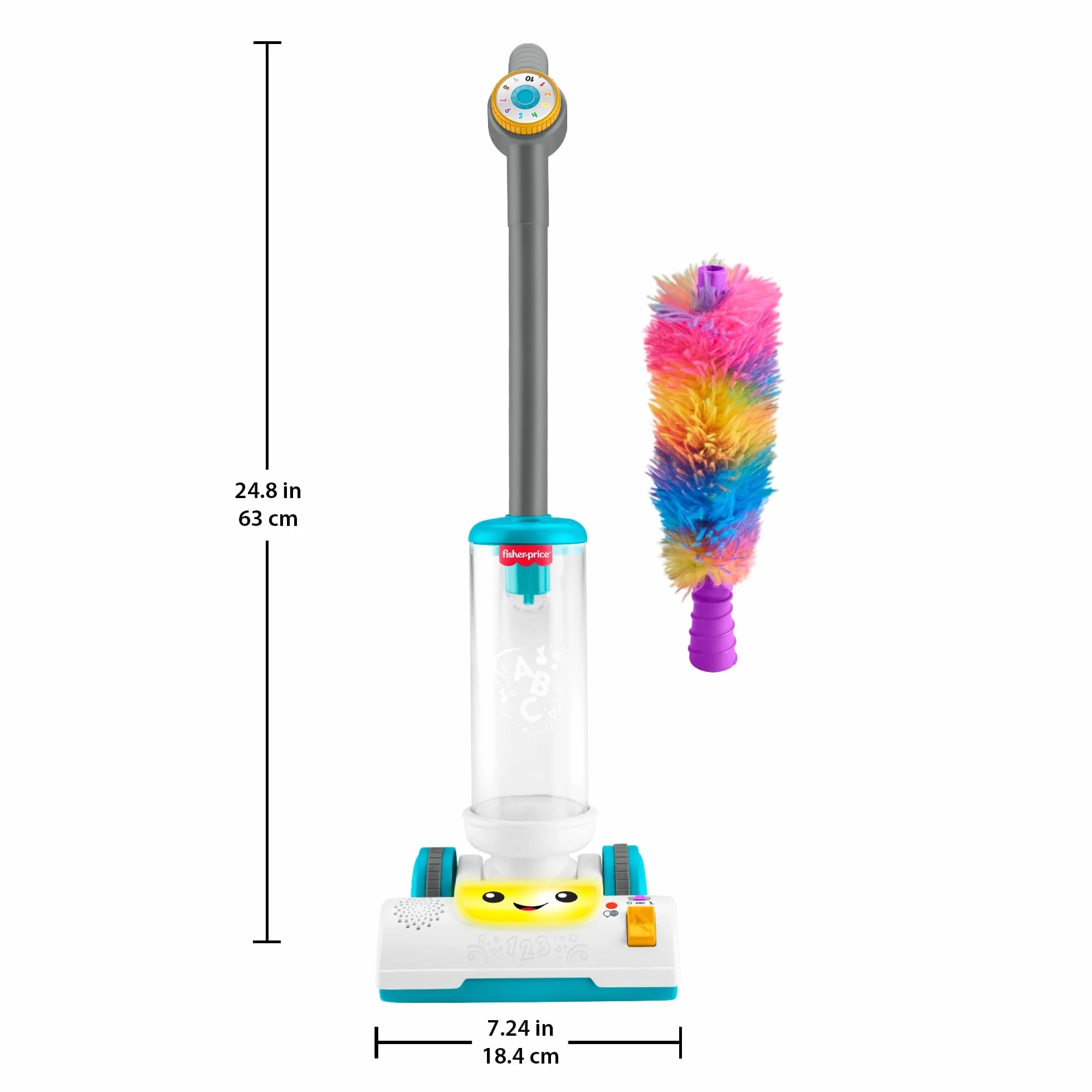Fisher-Price Aspirateur 2-en-1 Rires et Éveil JMM33 pour Enfants 2 Ans