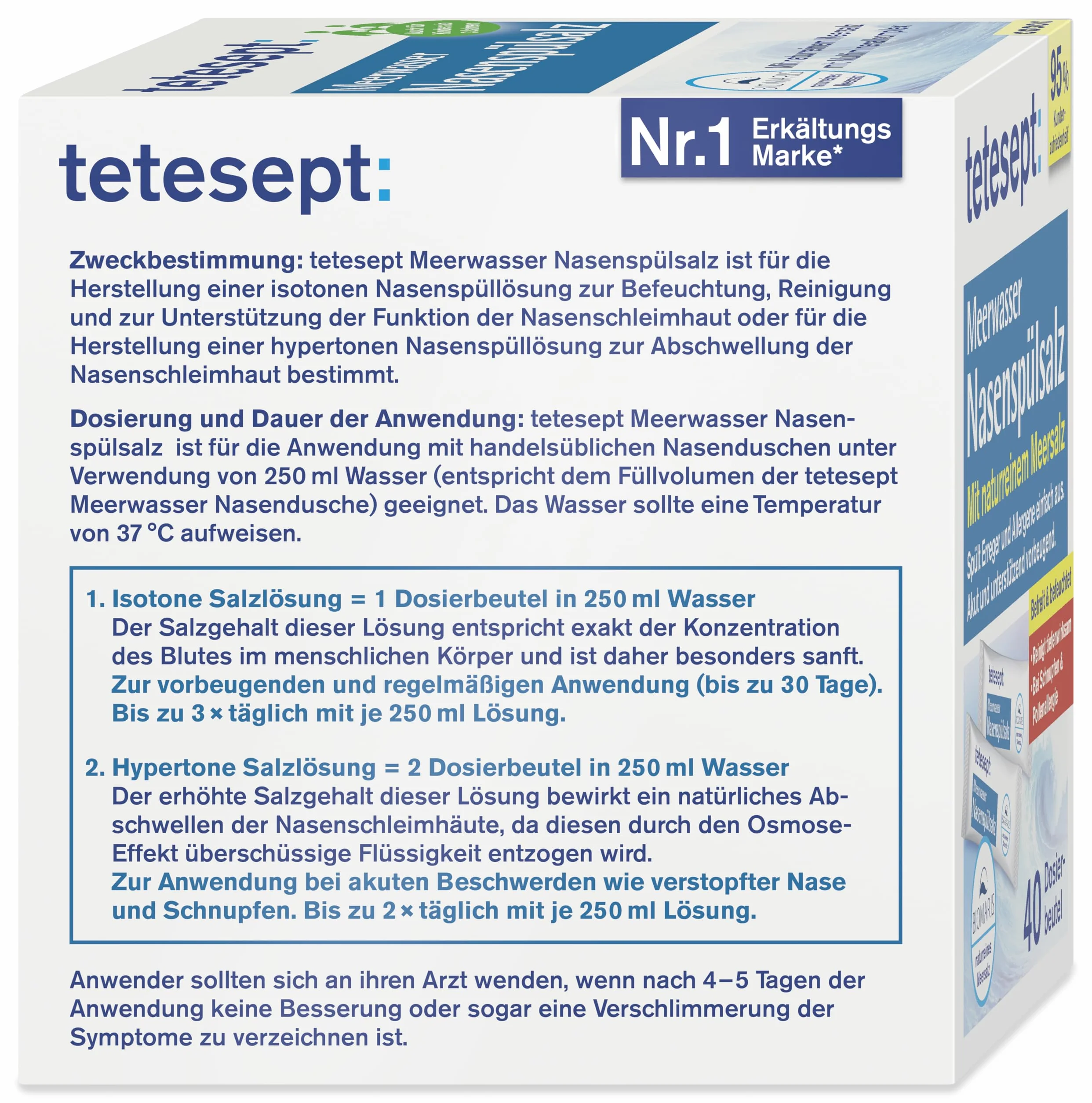 tetesept Sel de lavage nasal à l'eau de mer