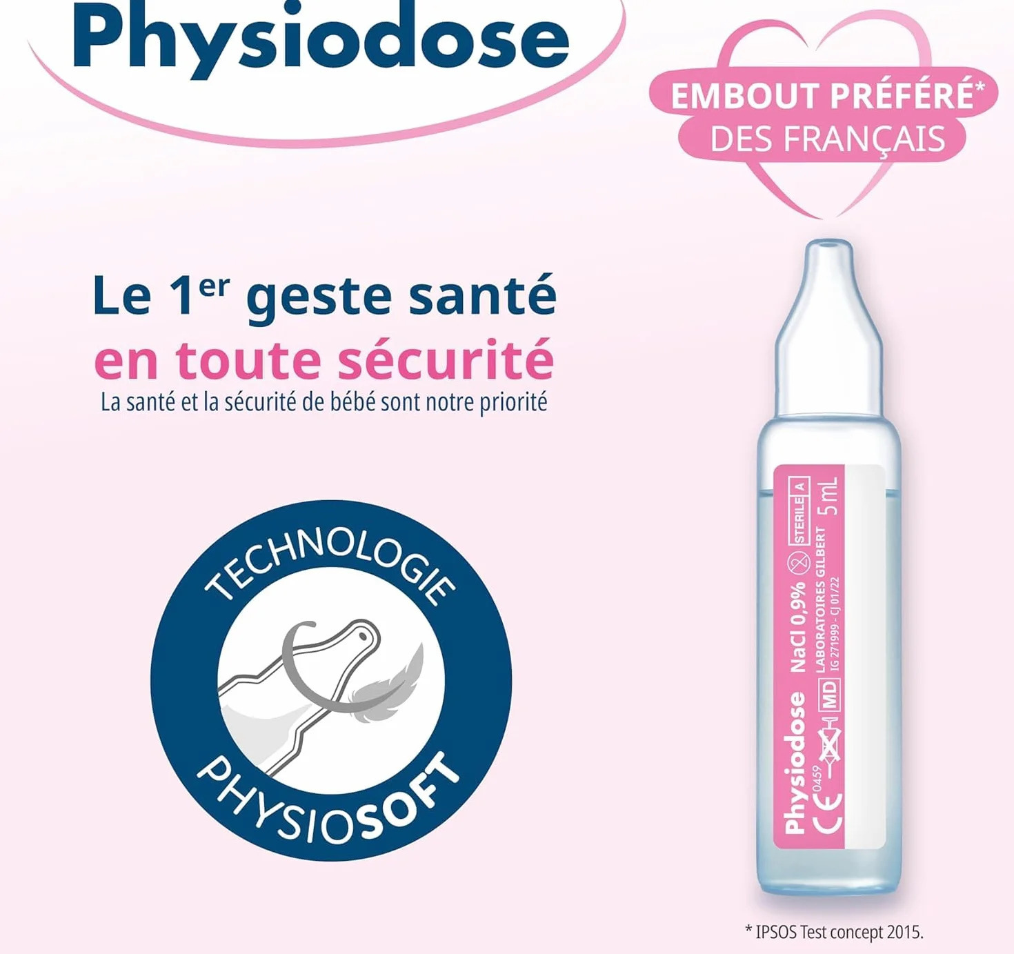 Laboratoires Gilbert PHYSIODOSE Sérum Physiologique 40x5ml Hygiène nez yeux oreilles