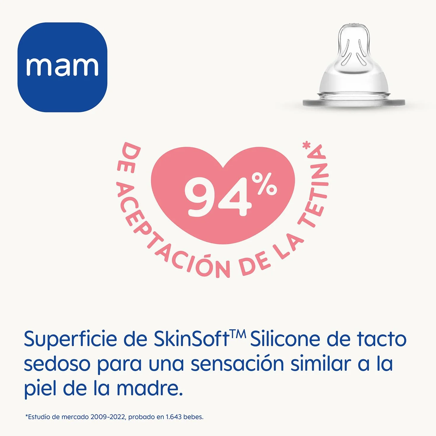 MAM Tétine Silicone 6m+ 2 u. MAMA105