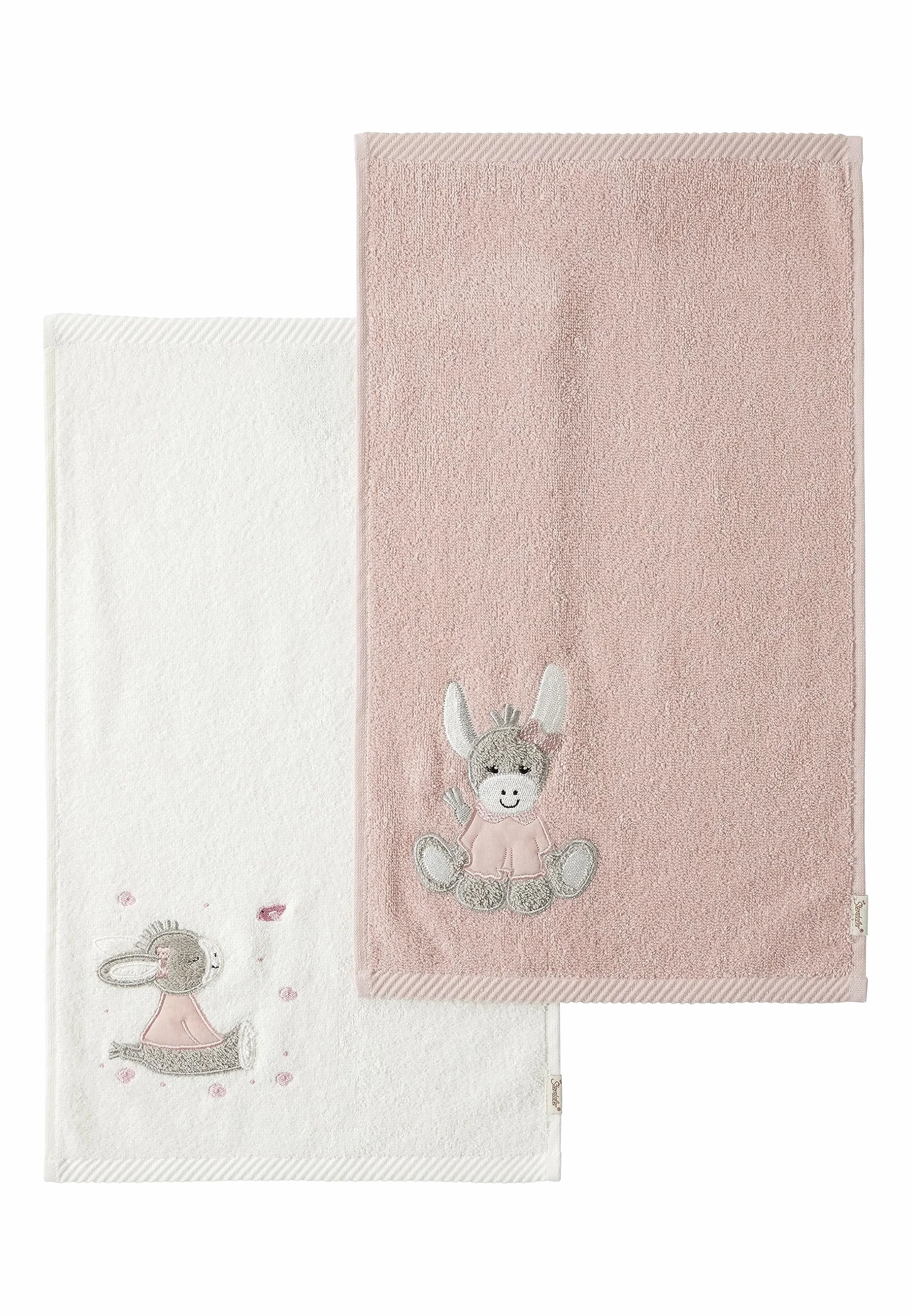 Serviettes pour Enfant Motif Floral Rose uni Lot de 2