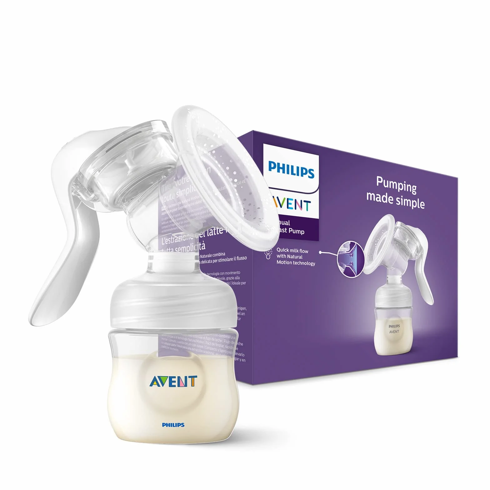 Philips Avent Tire-lait manuel sans BPA SCF430/01 coussin silicone souple