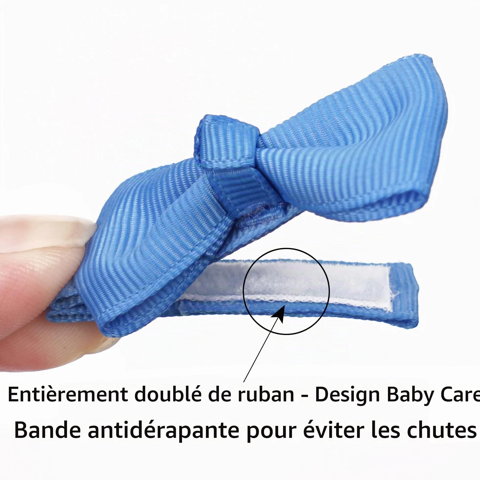 JOYOYO 50 pièces Barrettes cheveux filles Ruban complet recouvert 2 pouces pinces à cheveux pour cheveux fins