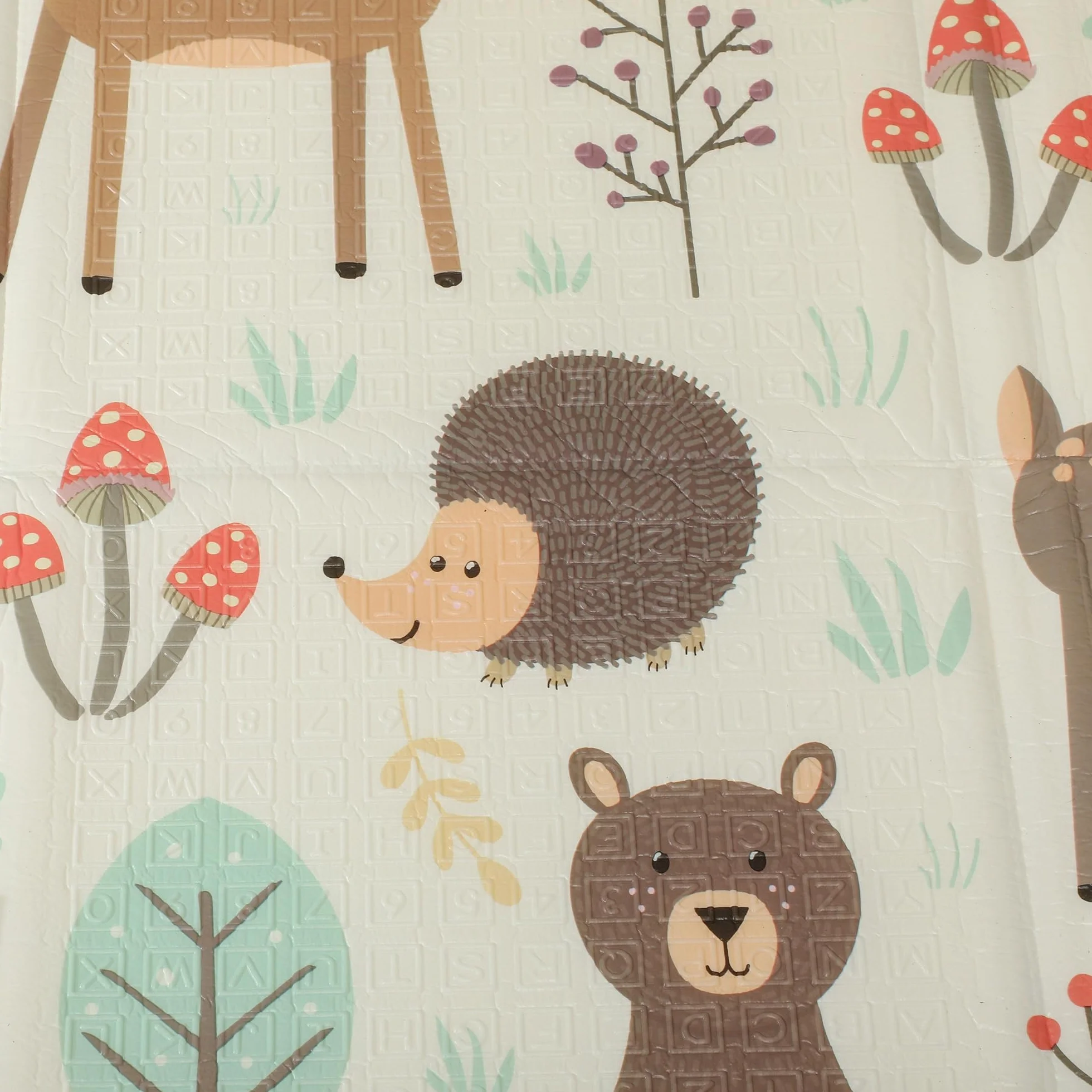 AIYAPLAY Tapis de jeu bébé pliable réversible 196 x 176 x 1,5 cm mousse épais antidérapant imperméable motif animaux