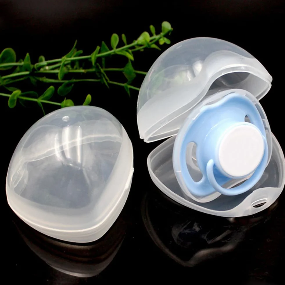 Boîte à Sucette 3 Pièces Boîtier Porte-Tétines Transparent Accessoires de Voyage