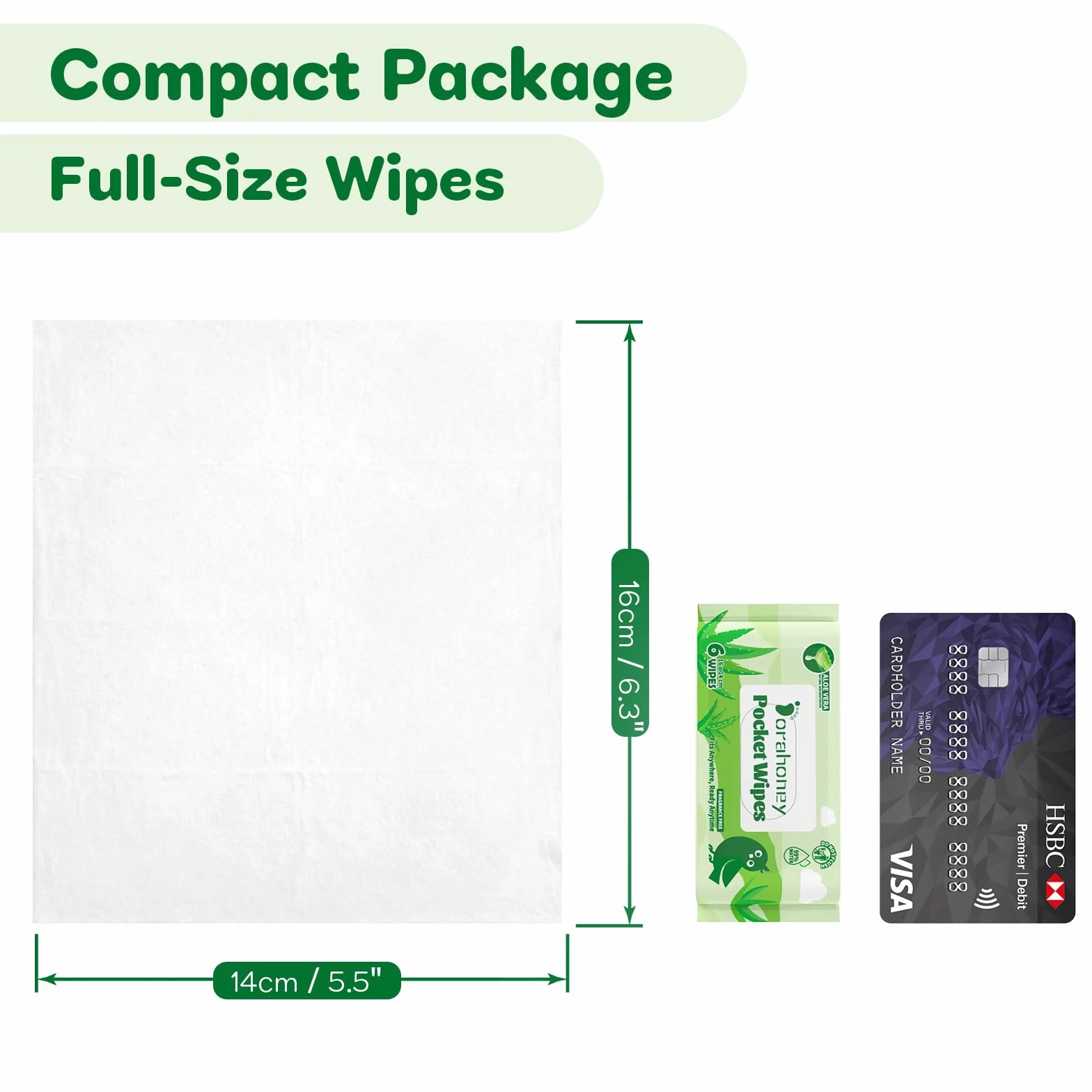 Lingettes Humides Voyage Aloe Vera Mini Poche 99% Eau Sans Parfum Hypoallergéniques 8 Paquets 48 Lingettes