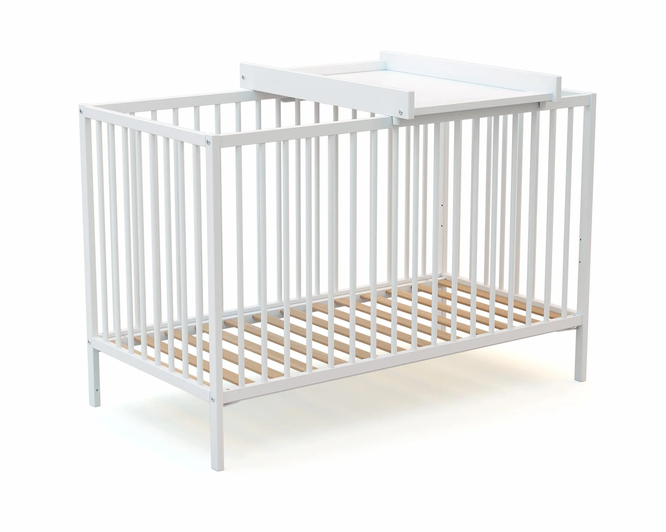 Plan à langer MONA Blanc 75 x 51,5 x 7 cm Table à langer pour lit bébé 60x120cm