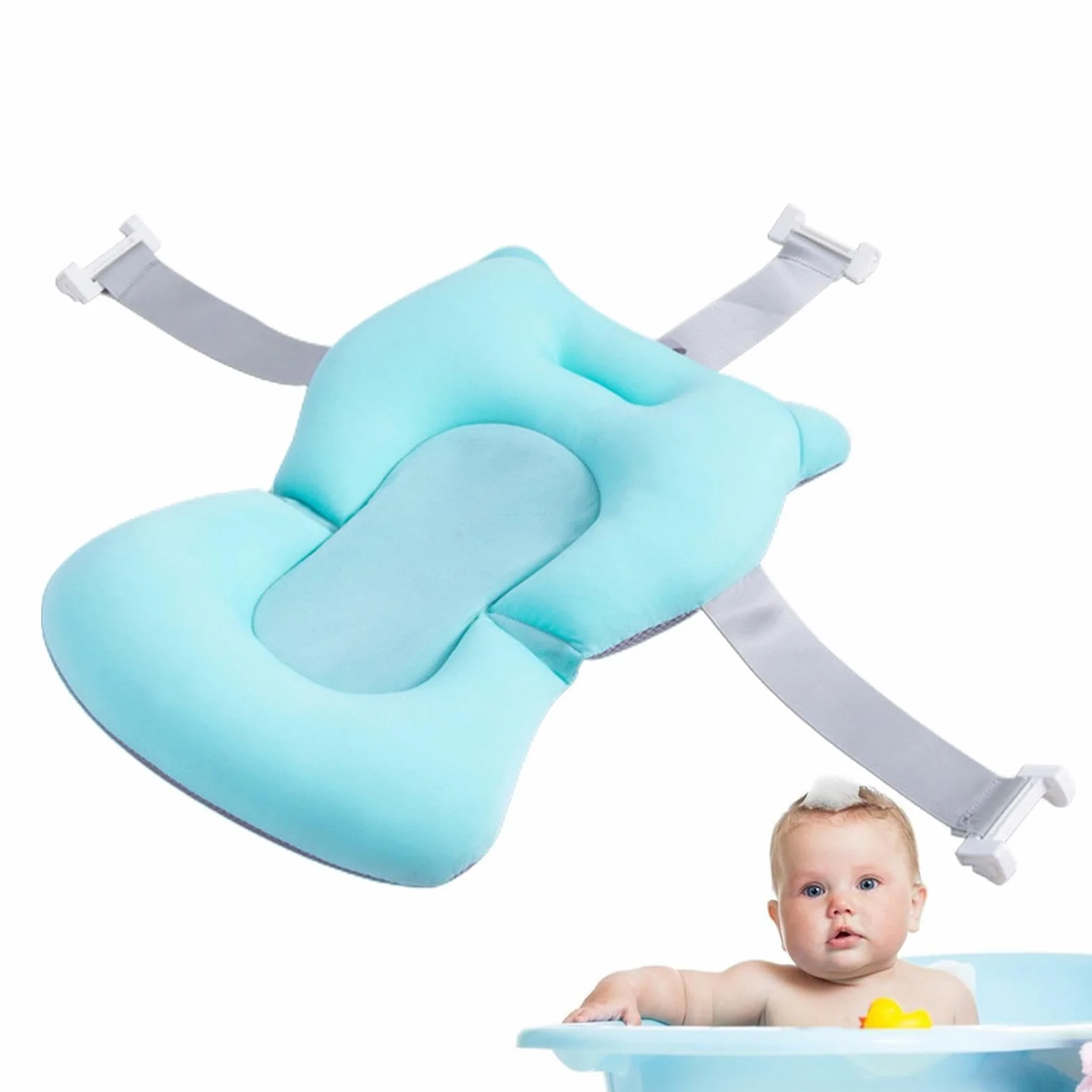 Réducteur De Baignoire Pour Bébé Antidérapant 0-18 Mois 3 Points Fixe