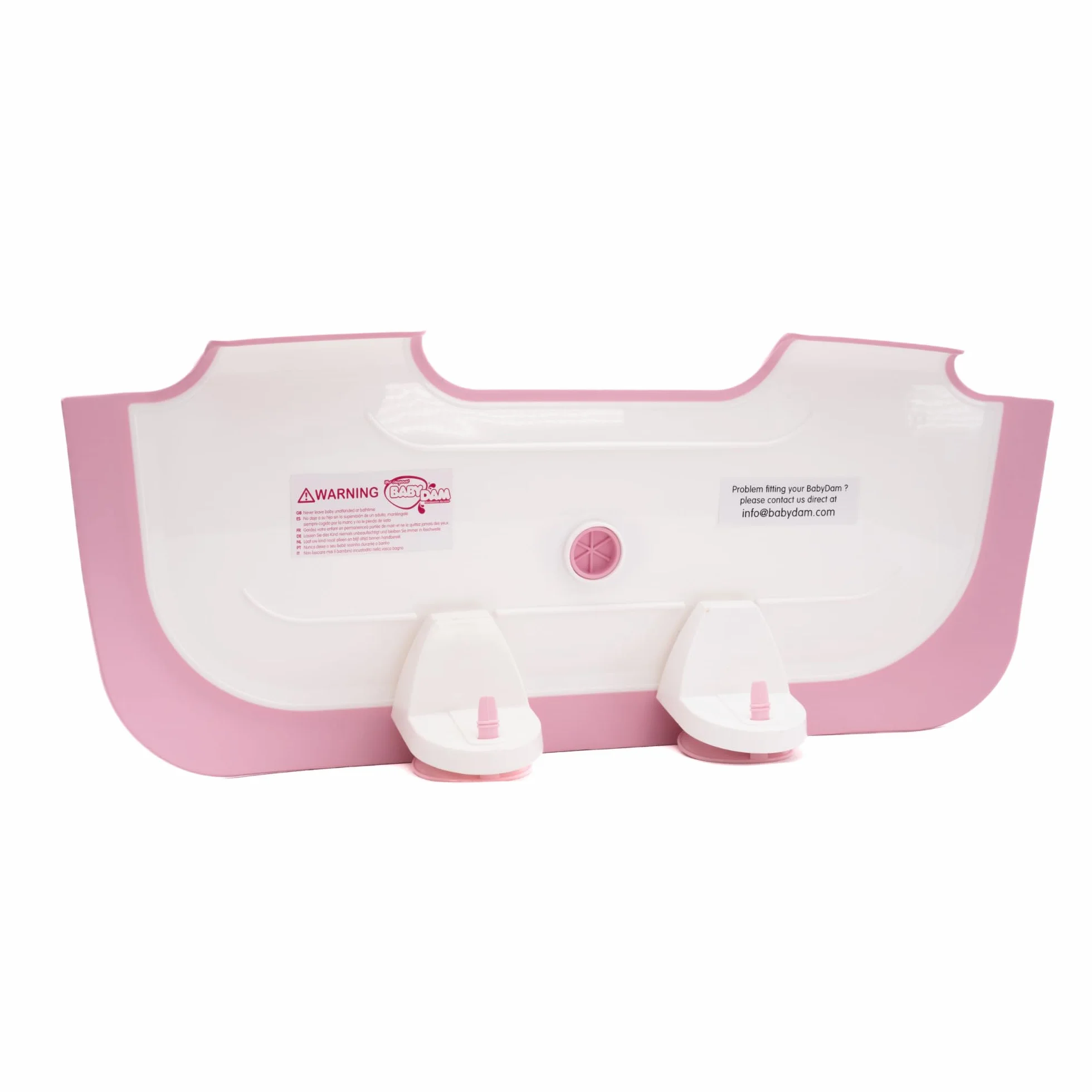 BABYDAM Réducteur de Baignoire Bébé Blanc Rose