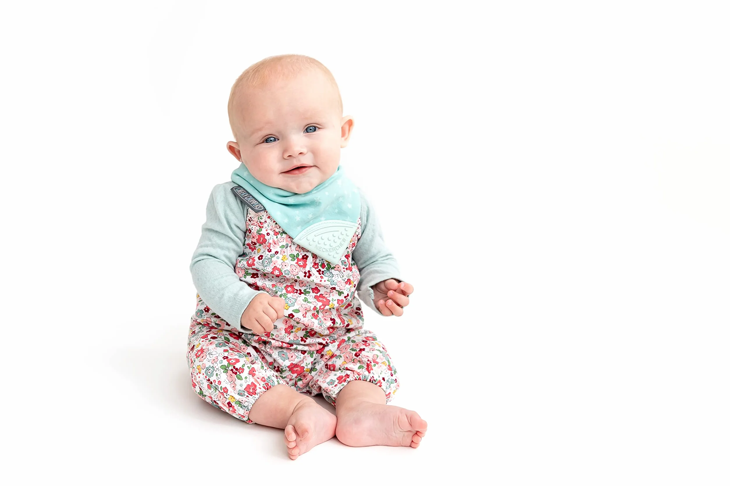 Cheeky Chompers Bavoir Bandana Vert Sauge Étoiles Blanches Taille Unique Enfant