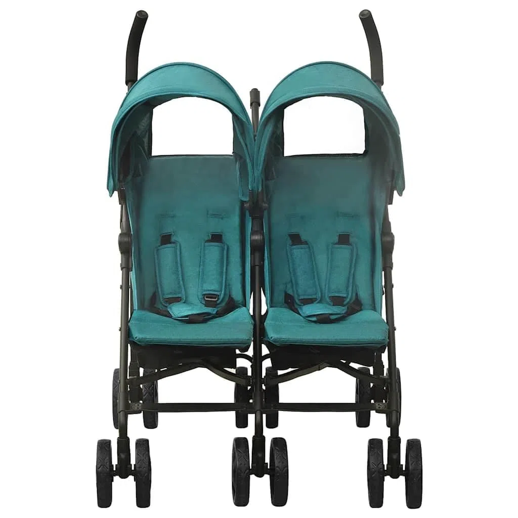 Poussette double avec 12 roues, pliable