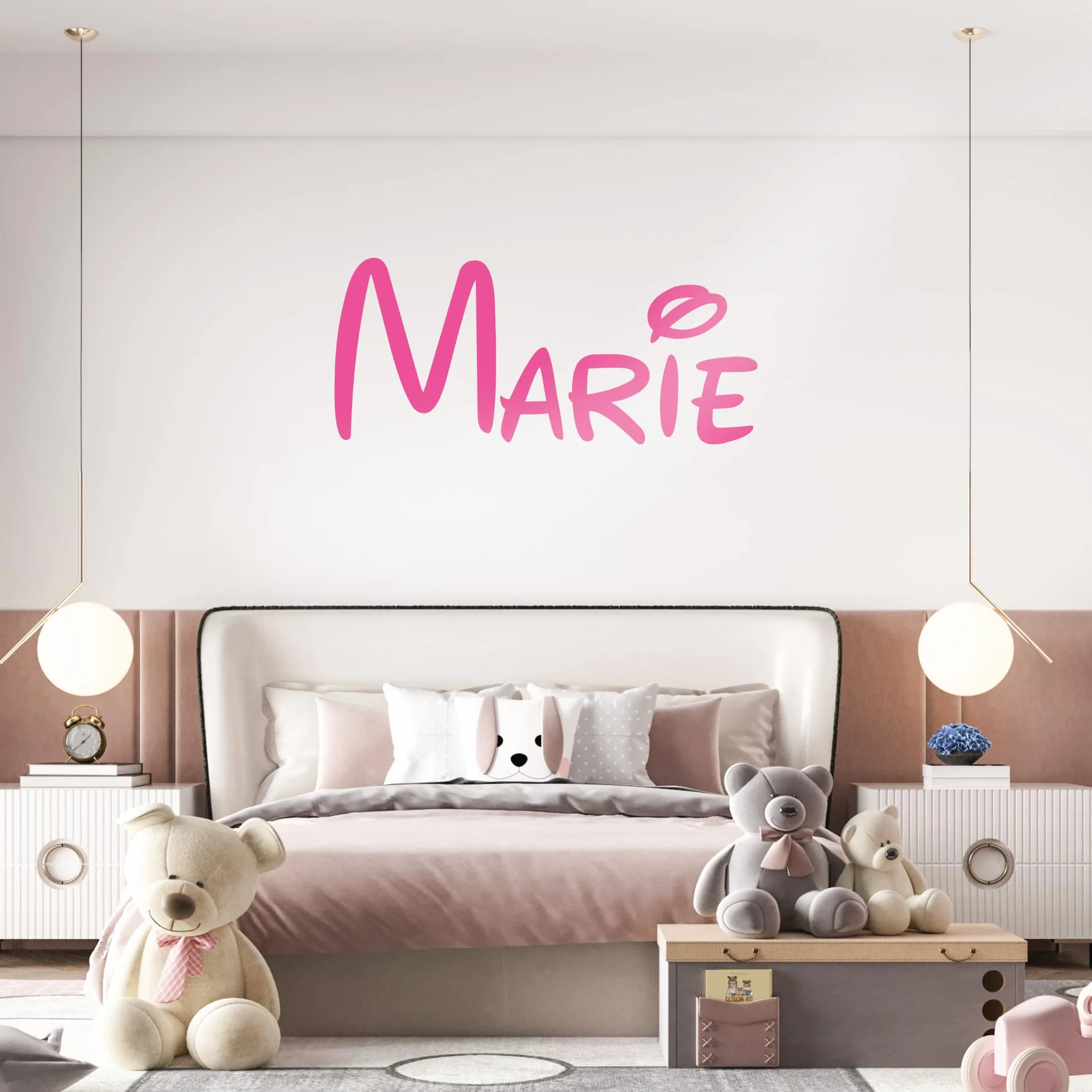 Autocollant Prénom Personnalisé Stickers Mural Vinyle Décoration Chambre Enfant