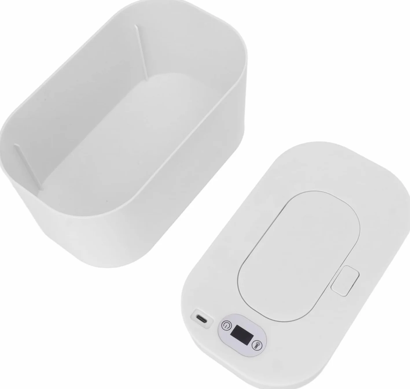 Chauffe-lingettes pour bébé, température constante, chauffage portable réglable (blanc)