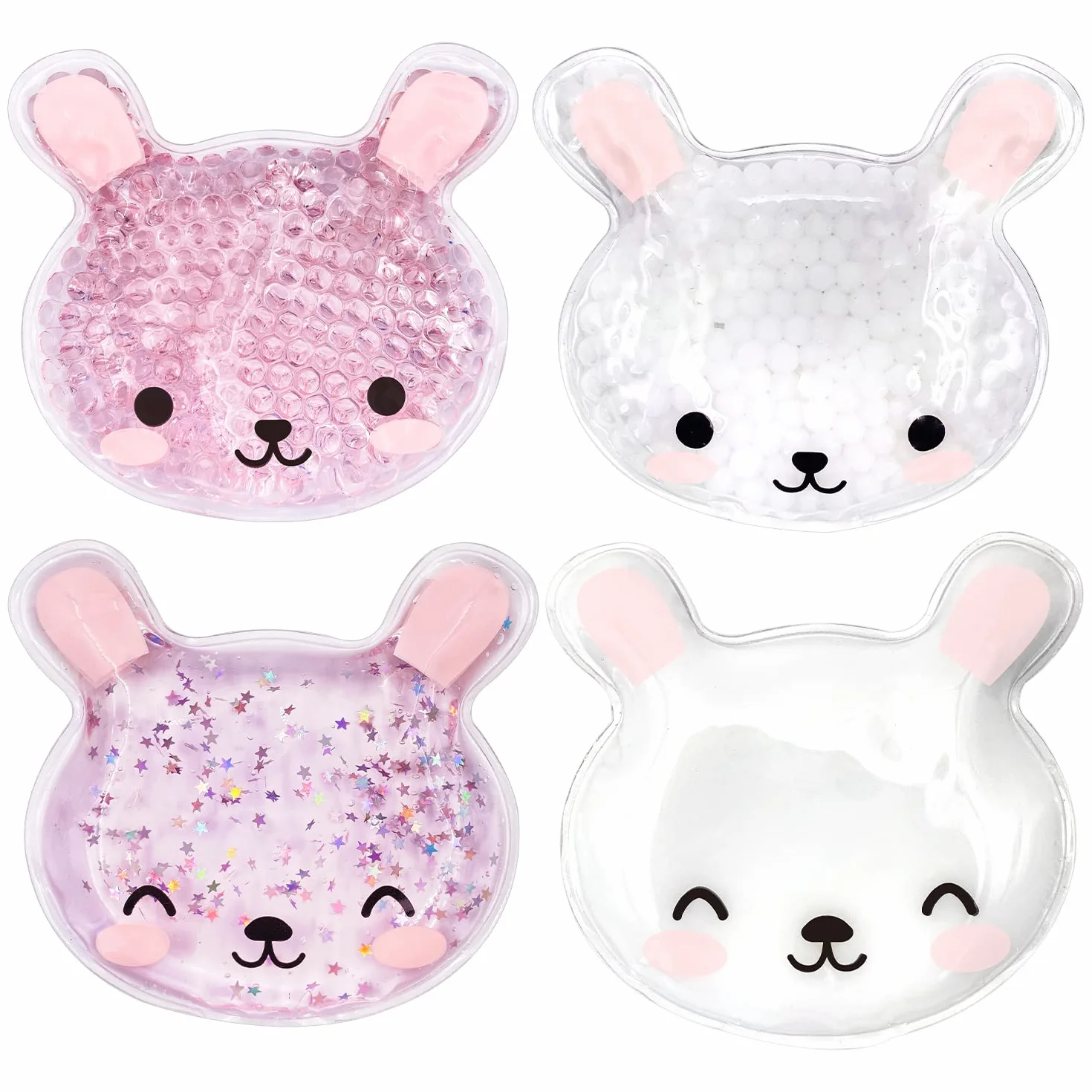 Sacs à glace réutilisables pour enfants, pack de froid pour ecchymoses, premiers soins (4 pièces, 10x9 cm)