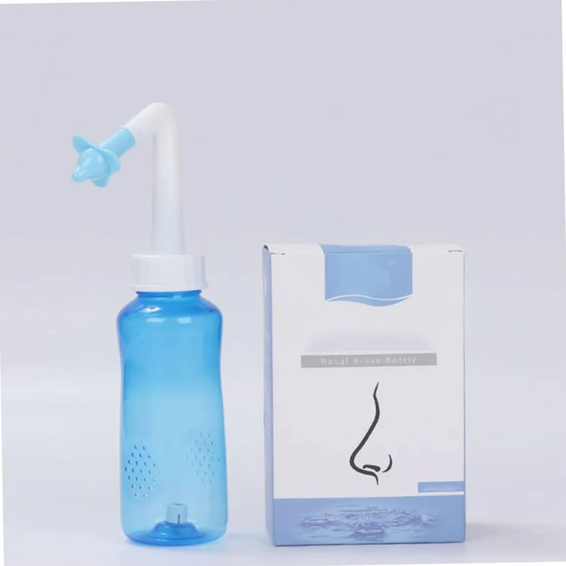 Kit de Rinçage des Sinus Bouteille Nettoyeur Lavage du Nez Irrigation Nasale pour Enfant Adulte