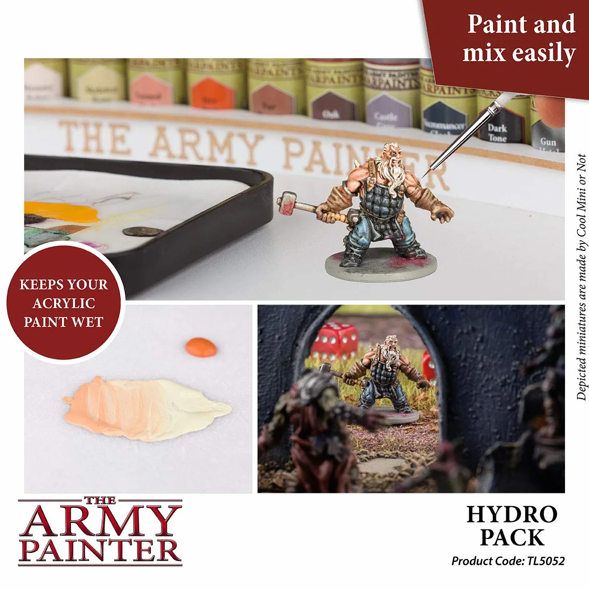 The Army Painter Hydro Pack Wet Palette Recharge 50 Lingettes 2 Éponges Peinture Figurines